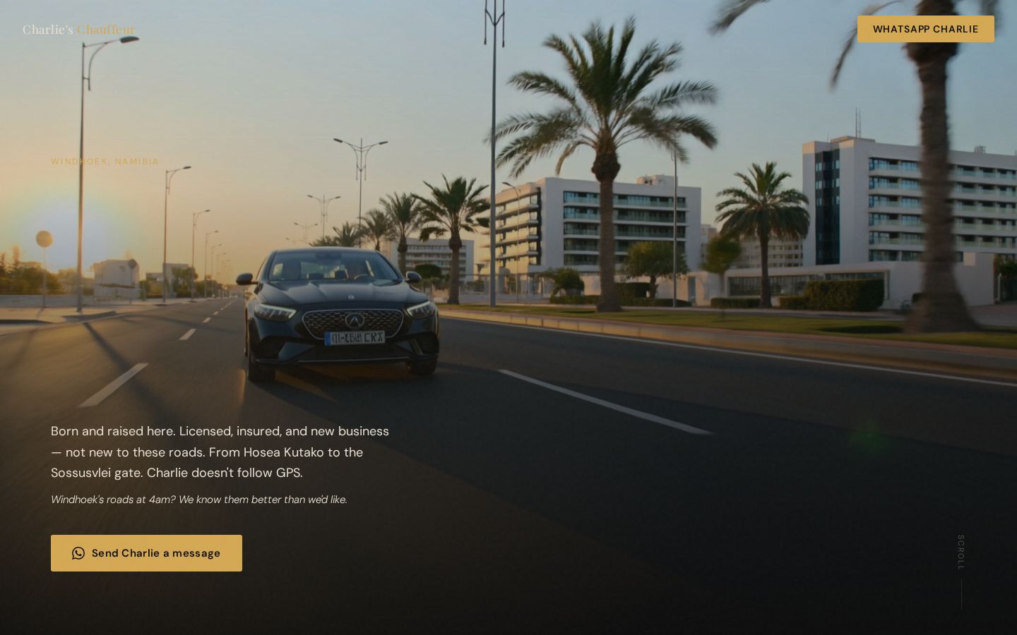 Charlie's Chauffeur demo