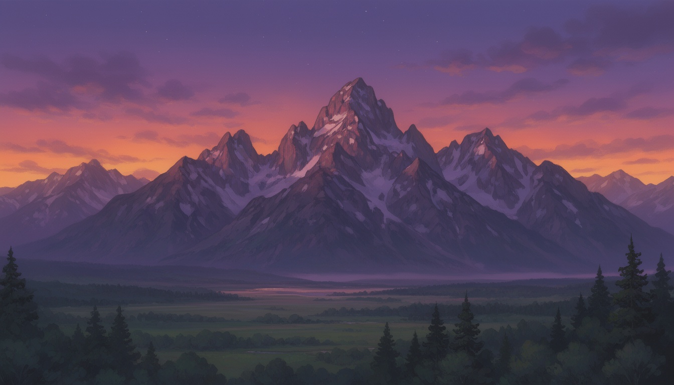 Teton Valley at sunset